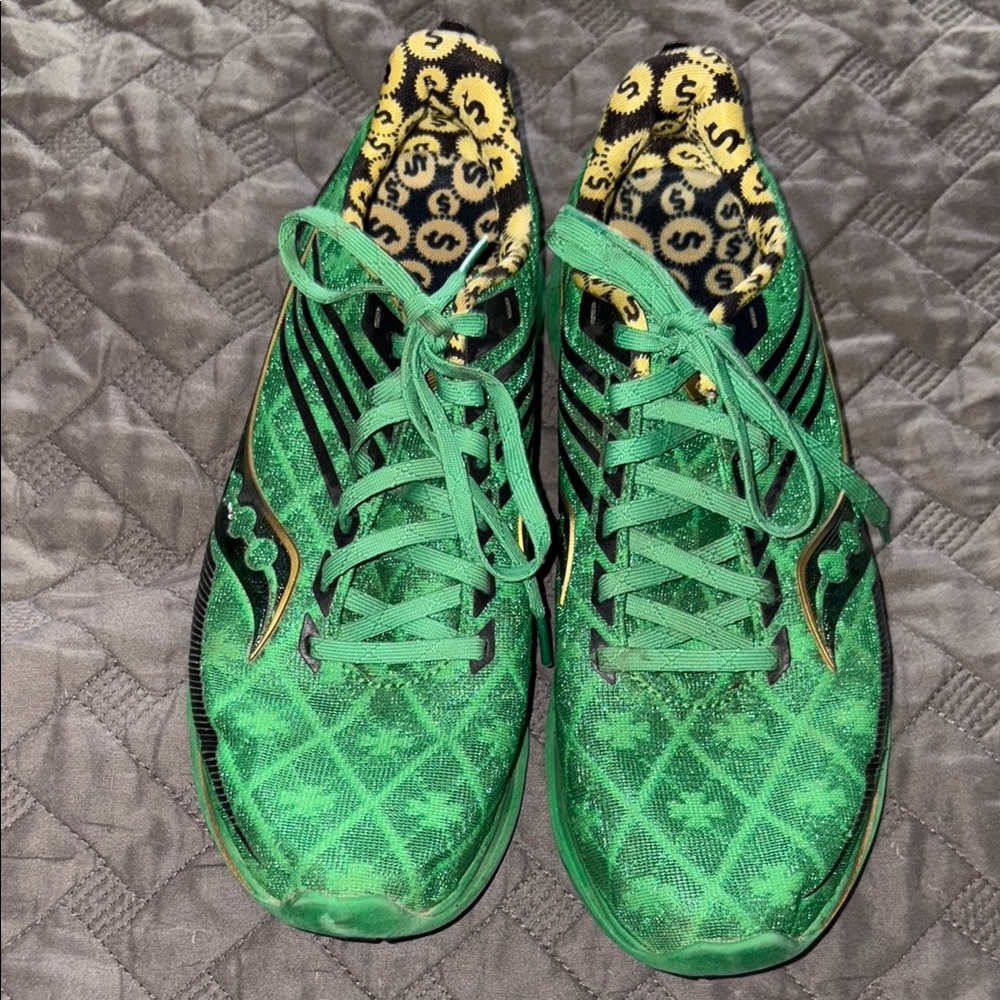 Saucony Green and Yellow Athletic Shoes